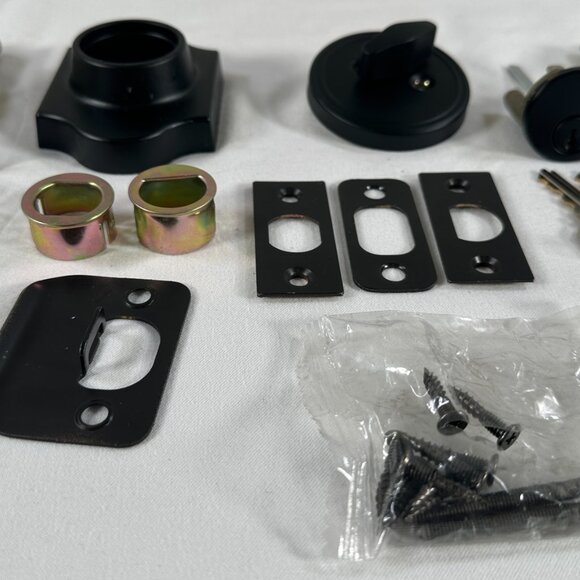 Amazon Basics Single Cylinder Deadbolt Grade-3 Security Door Lock – Matte Black - Picture 8 of 8